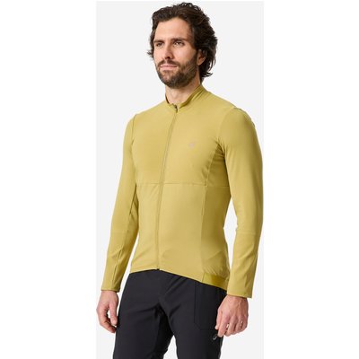 Fahrradjacke MTB warm Herren 500 grün/gold