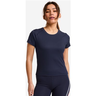 T-Shirt Damen gerippt - dunkelblau