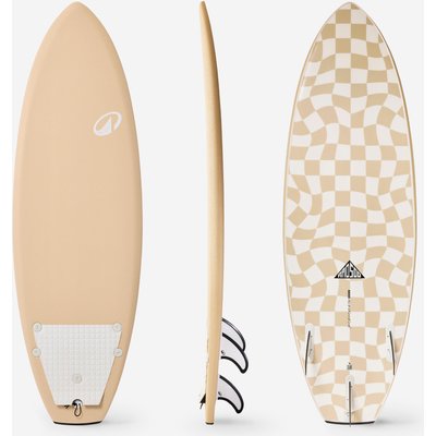 Surfboard Shortboard Schaumstoff 5'6 500 Soft RAD beige