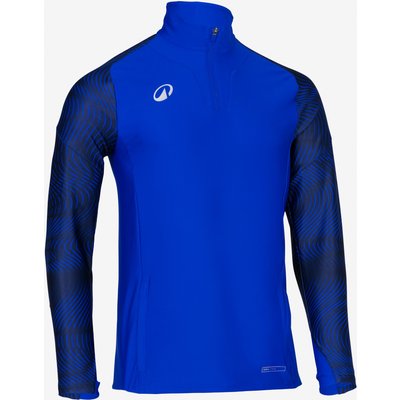 Damen/Herren Fußball Sweatshirt 1/2-Zip - VIRALTO Wavy Club marineblau/blau