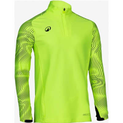 Damen/Herren Fußball Sweatshirt 1/2-Zip - VIRALTO Wavy Club neongelb