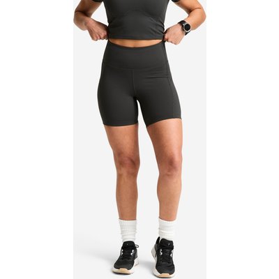 Shorts Damen Radlerhose hoher Taillenbund - Shape dunkelgrau