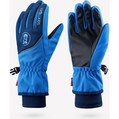 Trollkids Handschuhe Kinder 6–15 Jahre Softshell Wandern - Trolltunga blau
