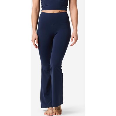 Leggings Schlaghose Yoga Pilates Damen weich – dunkelblau
