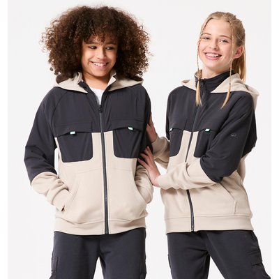 Kapuzenjacke Kinder warme - beige/grün