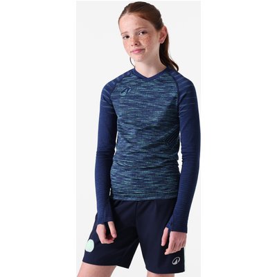 Kinder Fußball Unterziehshirt langarm - Keepdry wärmend blau