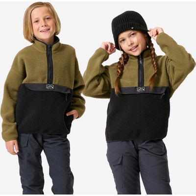 Fleecepullover Kinder Gr. 122–172 1/2 Reißverschluss - NH500 khaki
