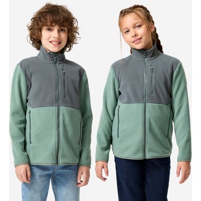 Fleecejacke Kinder Gr. 122–172 Wandern - MH500 grün