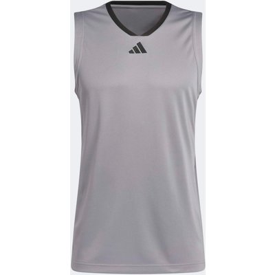 Herren Basketball Tanktop - adidas 3-Stripes Tank Legends grau