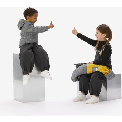 Winterjacke Kinder 2–5 Jahre wasserdicht - 100 grau