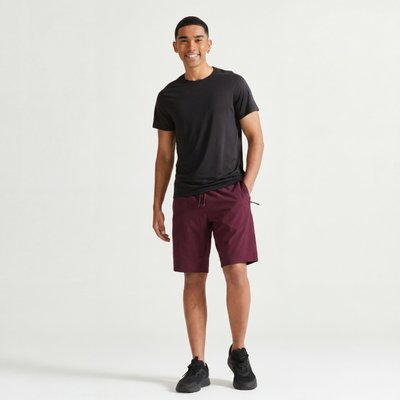 Shorts Herren atmungsaktiv Reißverschlusstaschen - bordeaux