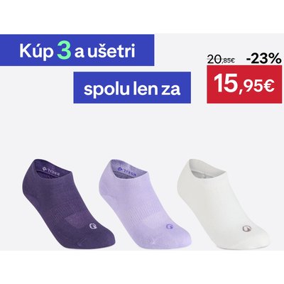 Tennissocken Low 3er Pack - RS160 grau/violett/blau