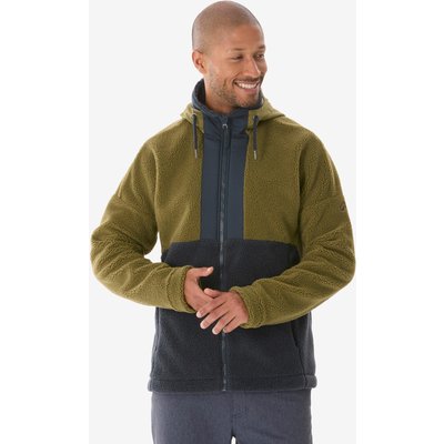 Fleecejacke Herren Sherpa warm Winterwandern - SH900 grün