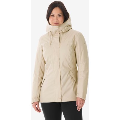 Regenjacke Damen warm bis -10 °C wasserdicht Wandern - NH500 beige