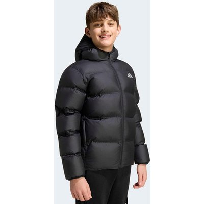 Wattierte Jacke Kinder wasserabweisend - schwarz