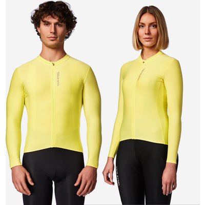 Radtrikot langarm Zwischensaison Rennrad RCR-R 2 unisex gelb