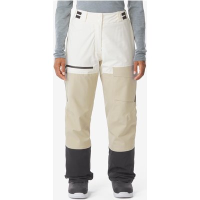 Skihose Snowboardhose Damen wasserdicht - Pant 500 AM weiß/beige