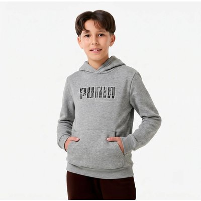 Hoodie Kinder - bedruckt/grau