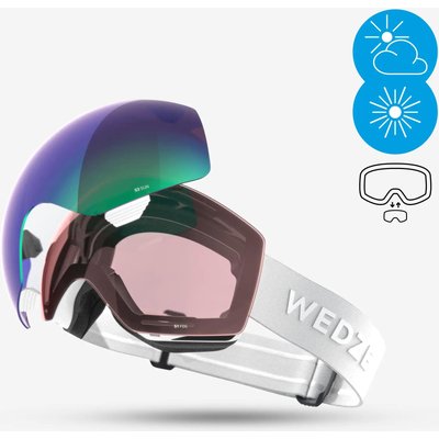 Skibrille Snowboardbrille Kinder/Erwachsene Allwetter - G900 I weiss