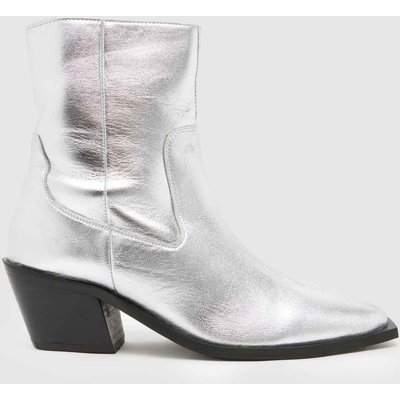 schuh Briar Leather Western in Silver