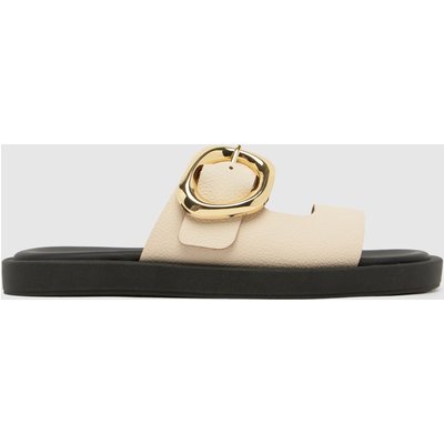 schuh Teela Leather Buckle in Off-White
