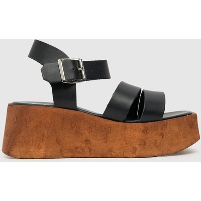 schuh Viola Cork Wedge in Black