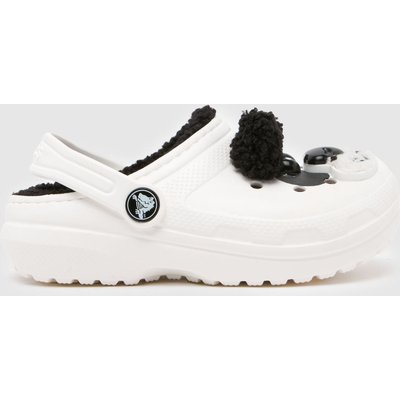 Crocs Classic Lined Clog Junior in Black & White