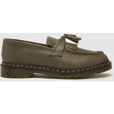 Dr Martens Adrian Yellow Stitch Loafer in Khaki