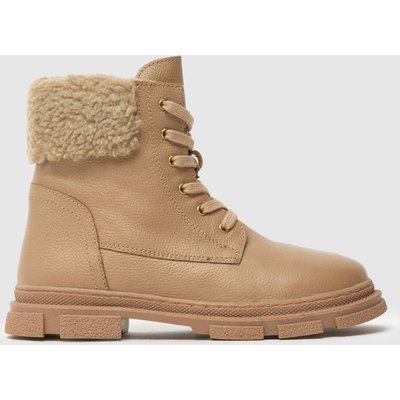 schuh Charley Leather Fur Girls Junior in Natural