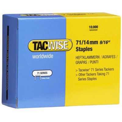 Tacwise 0371 Type 71/14mm Galvanised Upholstery Staples, x 10000