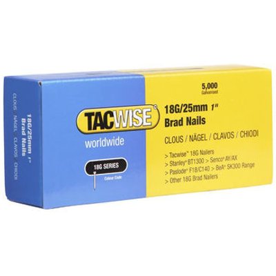 Tacwise Tacwise 0396 Type 18G /25mm Galvanised Brad Nails, x 5000