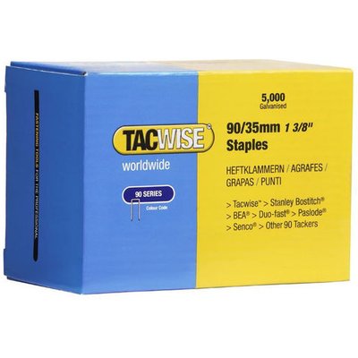 Tacwise 0310 Type 90/35mm Galvanised Narrow Crown Staples, x 5000