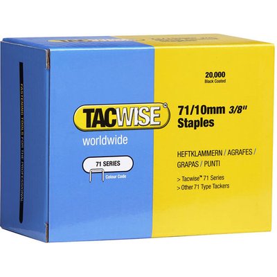 Tacwise 0369 Type 71/10mm Galvanised Upholstery Staples, x 20000