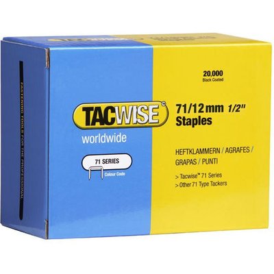 Tacwise 0370 Type 71/12mm Galvanised Upholstery Staples, x 20000