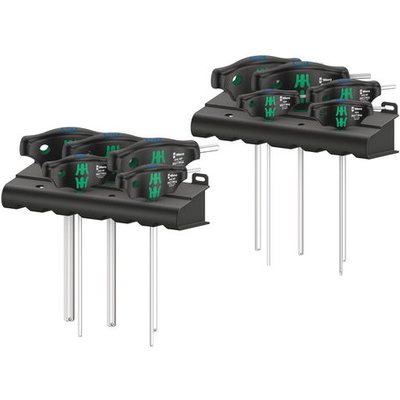 Wera Wera 454/10 Hex-Plus HF Set Imperial 1 - T-Handle Hex-Plus Screwdrivers with Holding Function (10 Pieces)
