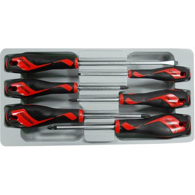 Teng Tools Teng Tools Screwdriver Set 6 Pieces Flat, PH, PZ