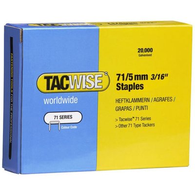 Tacwise 0366 Type 71 5mm Galvanised Staples (20,000 Pack)
