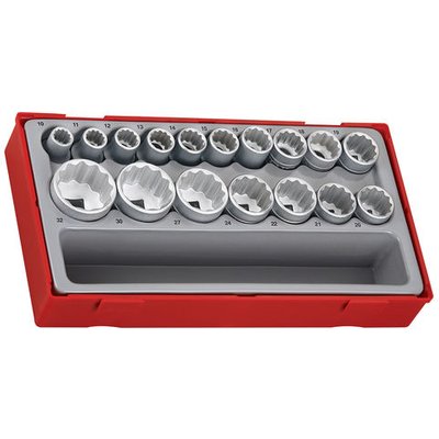 Teng Tools Teng TT1217 1/2" Drive 17 Piece Socket Set