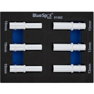 Blue Spot Tools 3/8" Metric Deep Sockets 6 Piece Set (3x 10mm & 3x 13mm) in EVA Foam Module