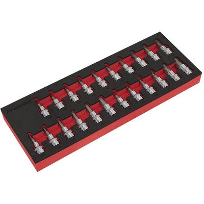 Sealey Sealey 3/8" Drive 22 piece TRX-Star*/Hex/Spline Socket Bit Set