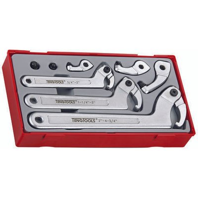 Teng Tools Teng TTHP08 8 Piece Hook & Pin Wrench Set