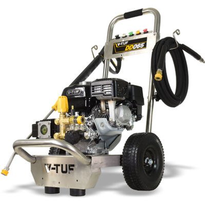 V-TUF V-TUF DD065 160Bar 13.2L/Min 6.5HP Honda Engine Petrol Pressure Washer - 410mm Surface Cleaner, Turbo Nozzle & 5L D-GREEN