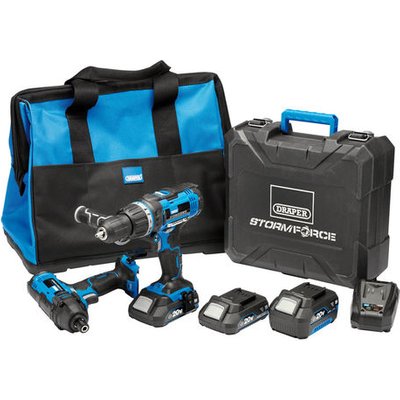 Draper Draper 20VIMP Storm Force 20V Cordless Impact Kit 2 x 4Ah Batteries