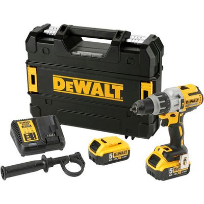 DeWalt XR FLEXVOLT DeWalt DCD996P2-GB 18V XR Brushless 3 Speed Combi Drill with 2x 5Ah Li-Ion Batteries