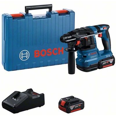 Bosch Professional 18V Bosch GBH 18V-22 SDS+ Hammer Drill with 2 x 4Ah Batteries, Charger and Carrying Case