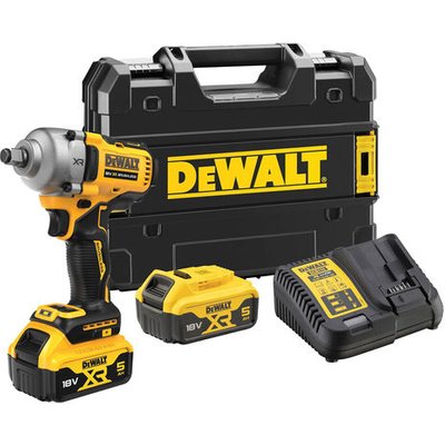 DeWalt DeWalt DCF891P2T-GB 18V XR BL 1/2" Drive Hog-Ring Compact 1084Nm Impact Wrench with 2x 5.0Ah Batteries
