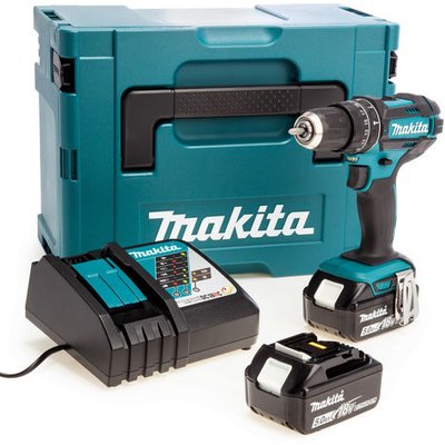 Makita LXT Makita DHP482RTJ 18V Li-ion LXT Combi Drill with 2 x 5Ah Batteries and Charger & Makpac Case