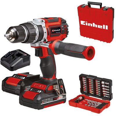 Einhell Power X-Change Einhell Power X-Change TP-CD 18/60 Li-iBL Impact Drill with 2 x 2Ah Batteries, Charger & Case