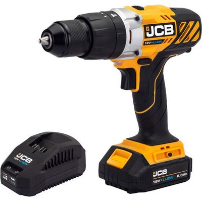 JCB 18V Tools JCB 18CD-2XB 18V Combi Drill with 2.0Ah Lithium-ion battery and 2.4A charger