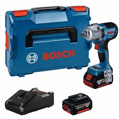 Bosch Bosch GDS 18V-450 PC Brushless Mid-Torque Impact Wrench with 2 x 4Ah Batteries, Charger, Bluetooth Module & L-BOXX